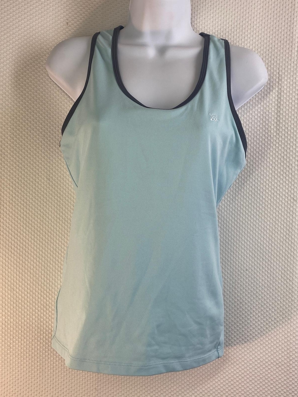 : So Sporty Mint Light Blue Racerback Athletic Tank Top Workout Gym Yoga SIZE L